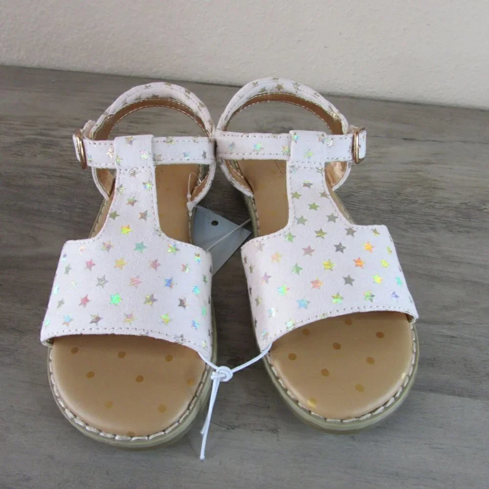 Cat & Jack Toddler Girl's Kinsley Star Print Ankle Strap Sandals - Blush